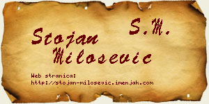 Stojan Milošević vizit kartica